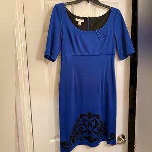 Blue business casual dress